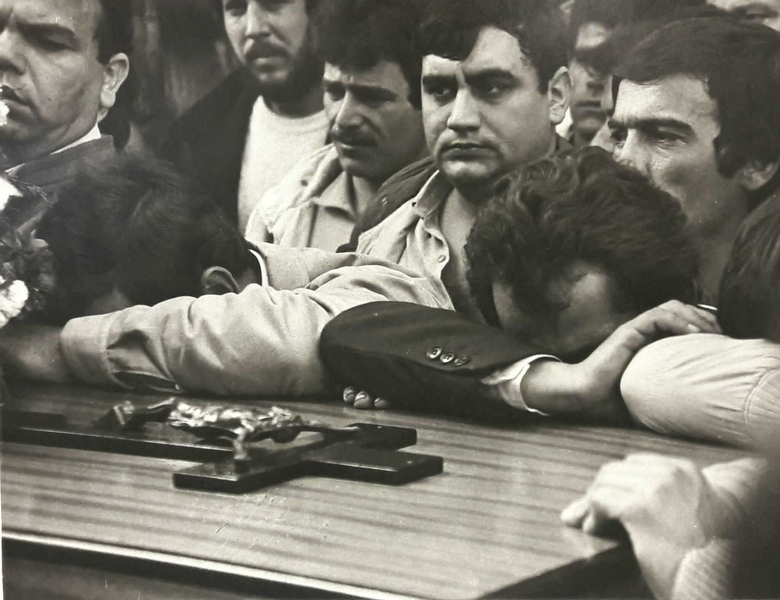 Entierro de José Luis Lara Rodríguez, el único marinero fallecido en el naufragio del pesquero portuense que pudo ser recuperado.