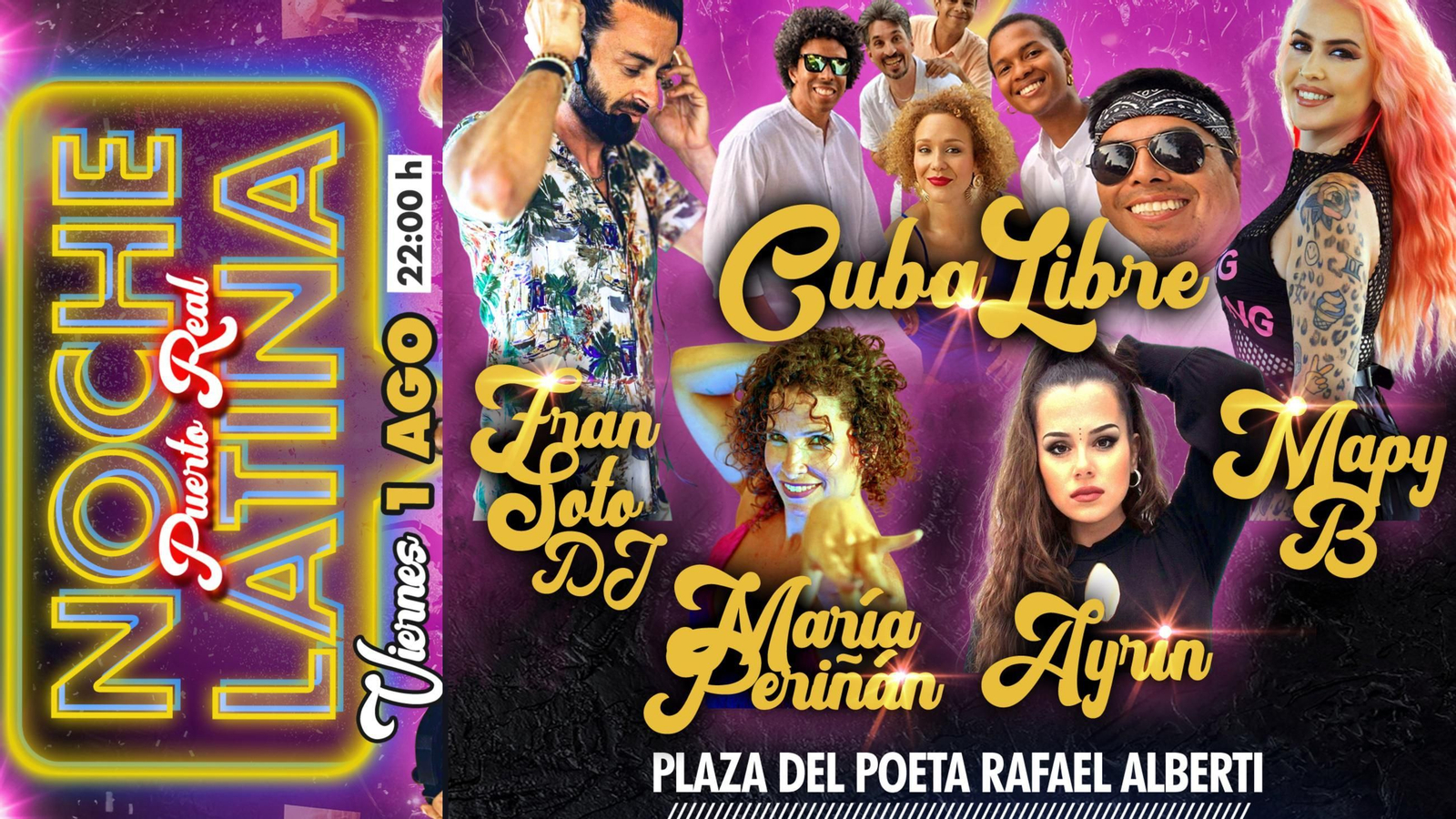 Cartel de la Noche Latina de Puerto Real