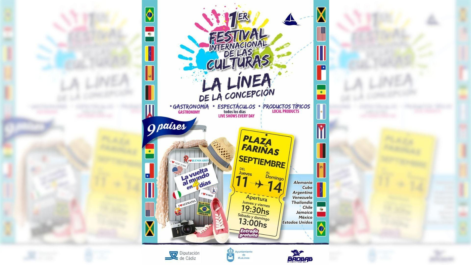 Cartel del I Festival Internacional de las Culturas de La Línea.
