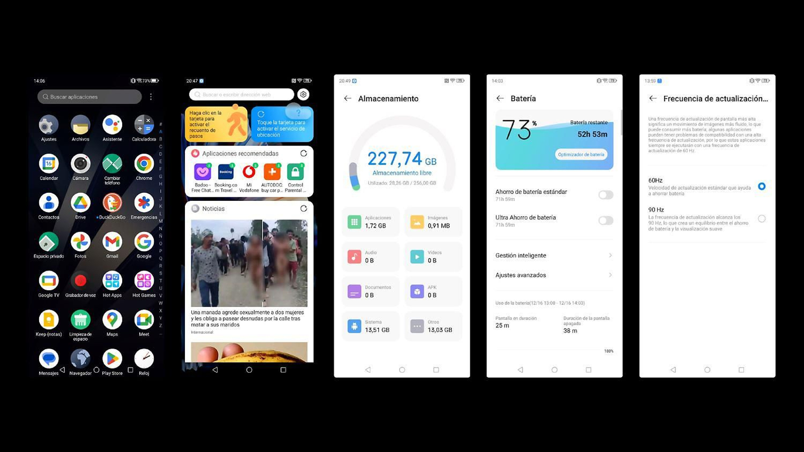 El smartphone ZTE Blade V50 Design