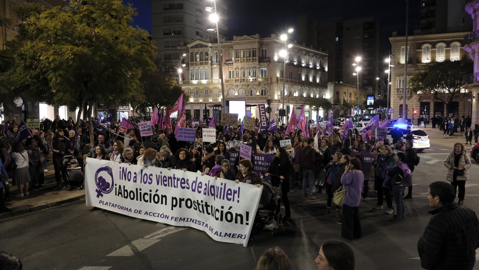 Imágenes de las manifestaciones por el Día de la Mujer en Almería