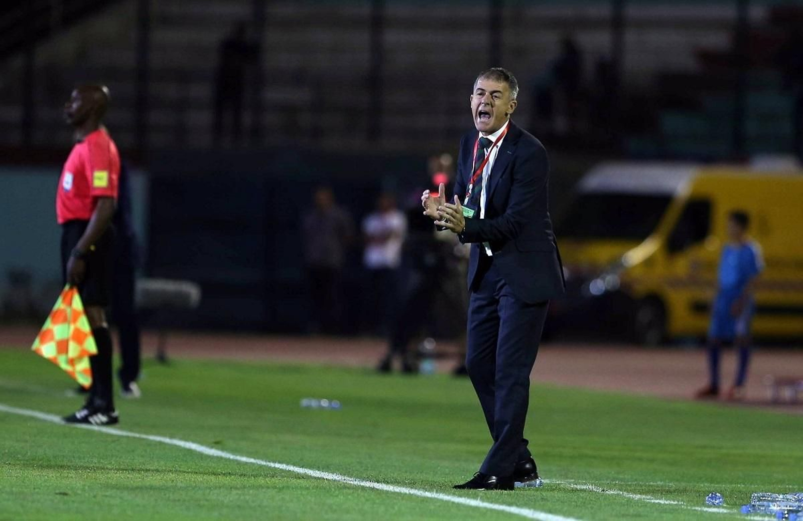 Lucas Alcaraz, durante un partido en Argelia.