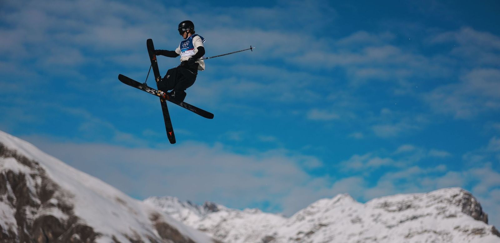 El neozelandés Ben Barclay, durante la competición de Freeski Slopestyle.