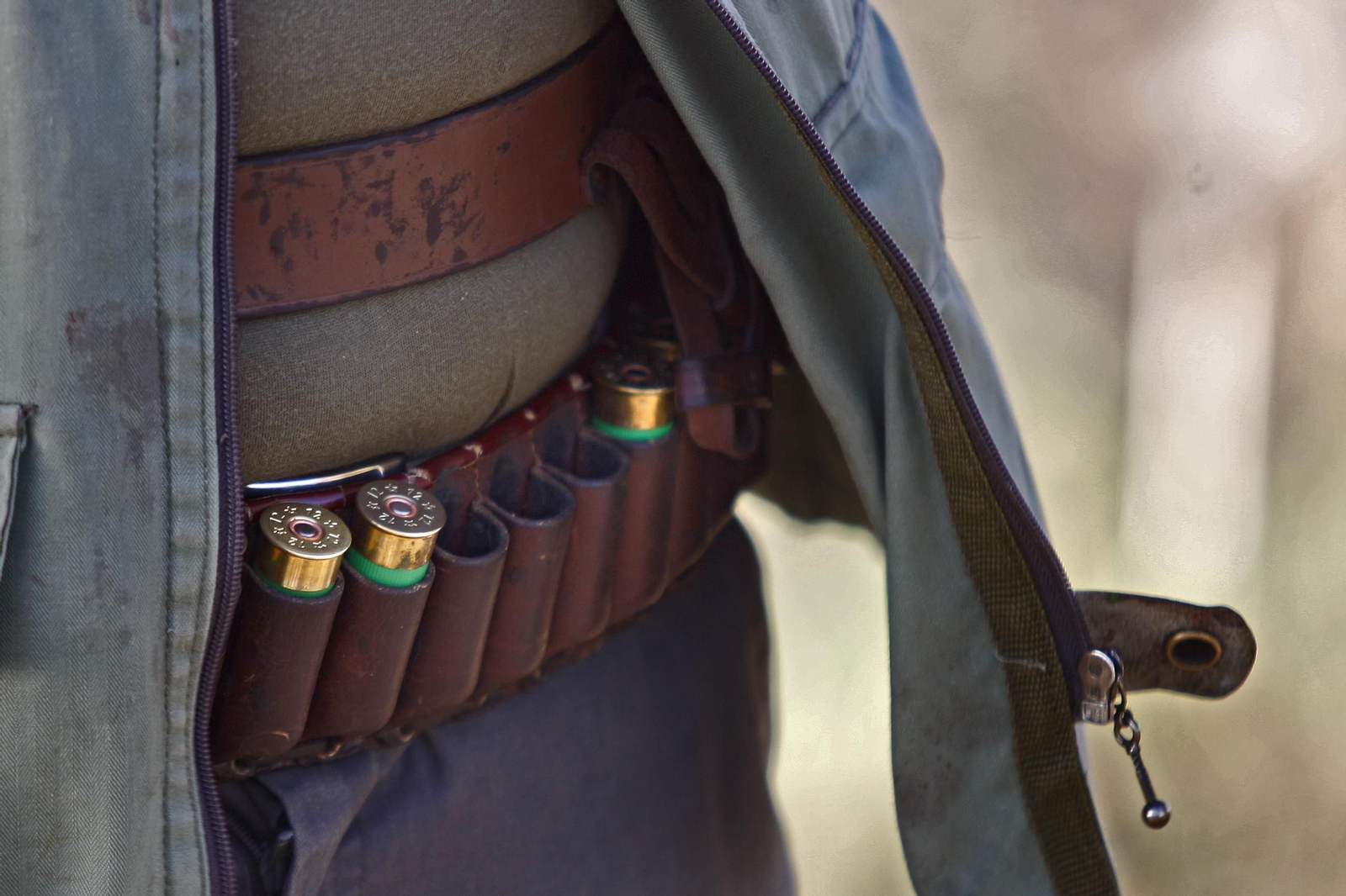 Cartuchos de una escopeta de caza.