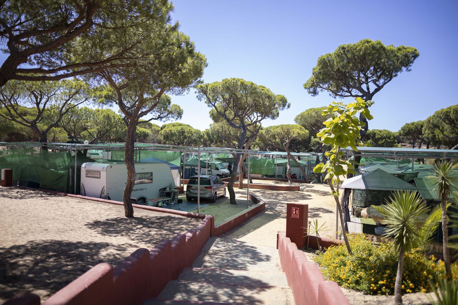 Instalaciones del Camping La Bota, en Punta Umbría.