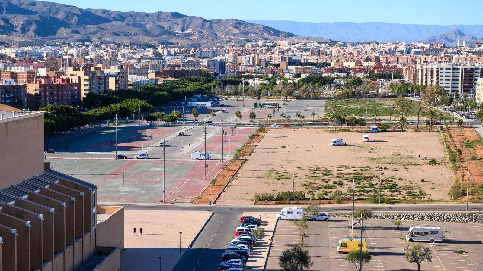 Situación de la zona de actuación, transición entre la Ciudad de la Cultura y el parque de Las Familias