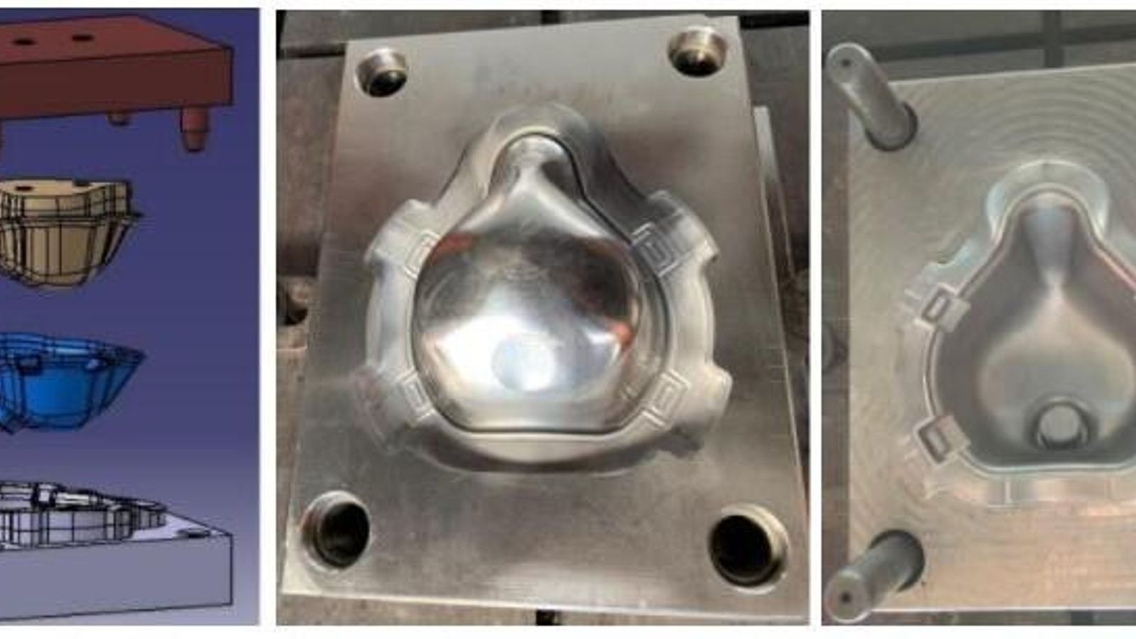 Proceso para fabricar la mascarilla LibreMask en un molde de acero con silicona en caliente.