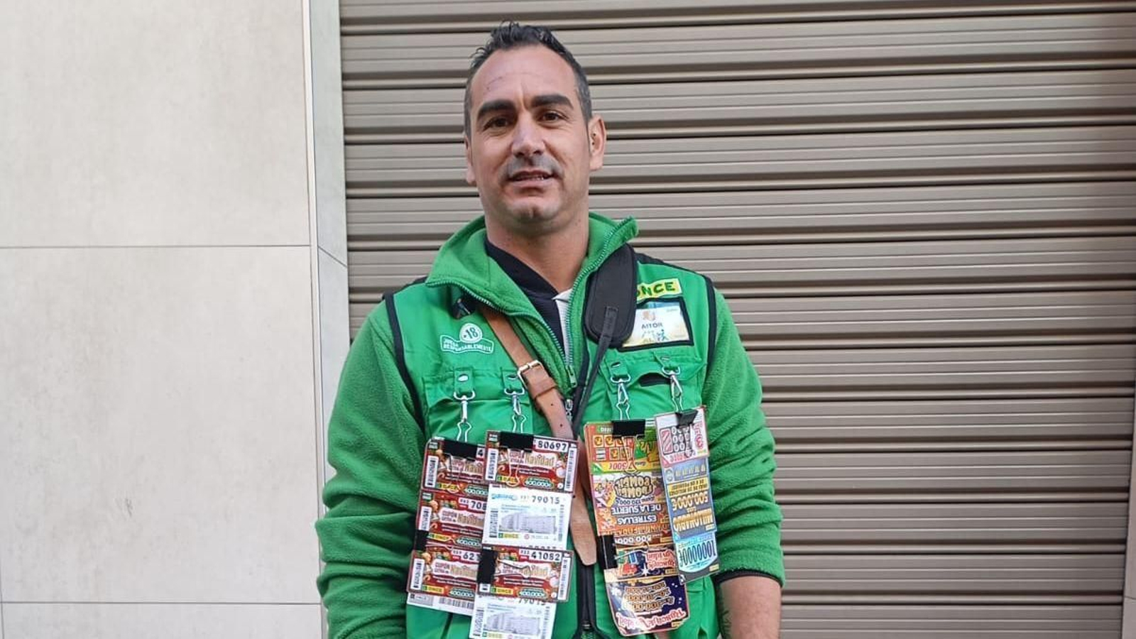 Aitor José Endrino Herrera, vendedor de la ONCE