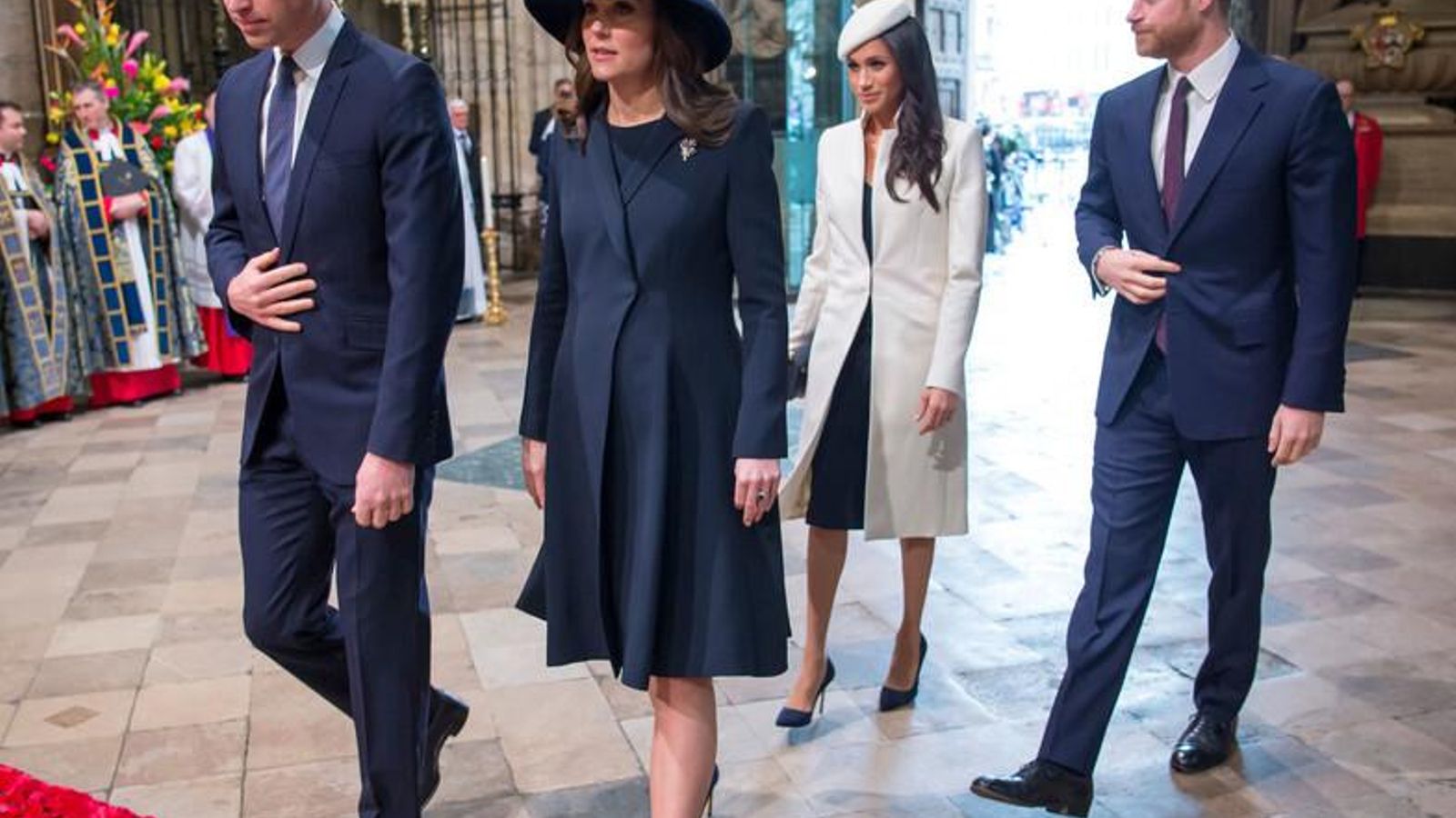 Los Cambridge en primer témino, seguidos de los Sussex, en 2020, cuando eran llamados los 'Cuatro Fantásticos' ('The Fantastic Four').