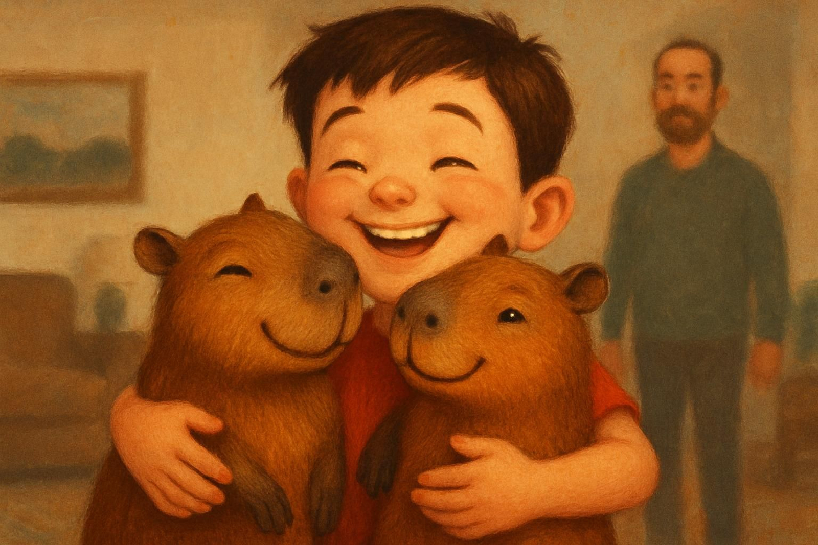 Ilustración de 'Los capibara felices'