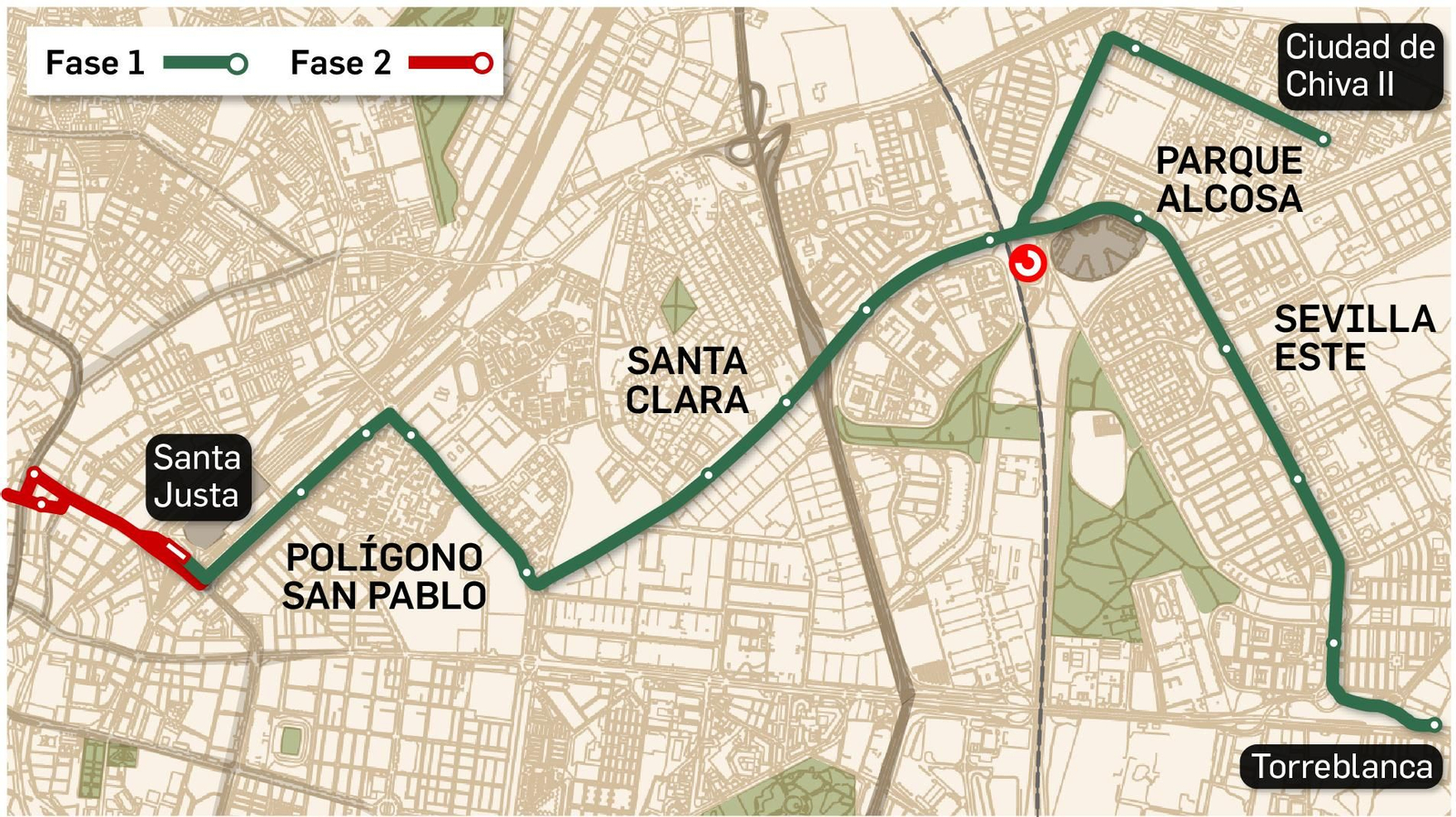 Recorrido del Tranvibús