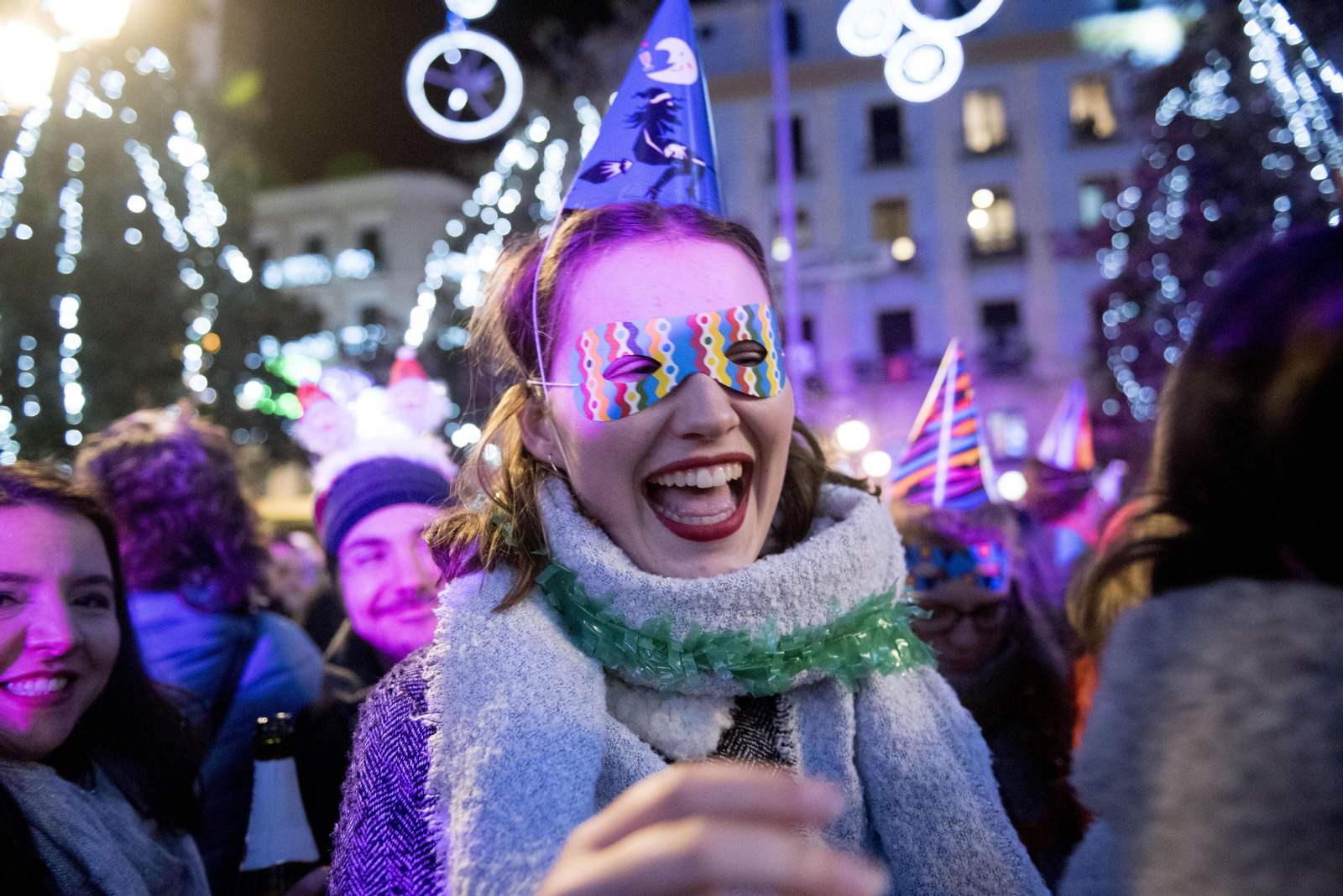 Las imágenes de la Nochevieja en la Plaza del Carmen