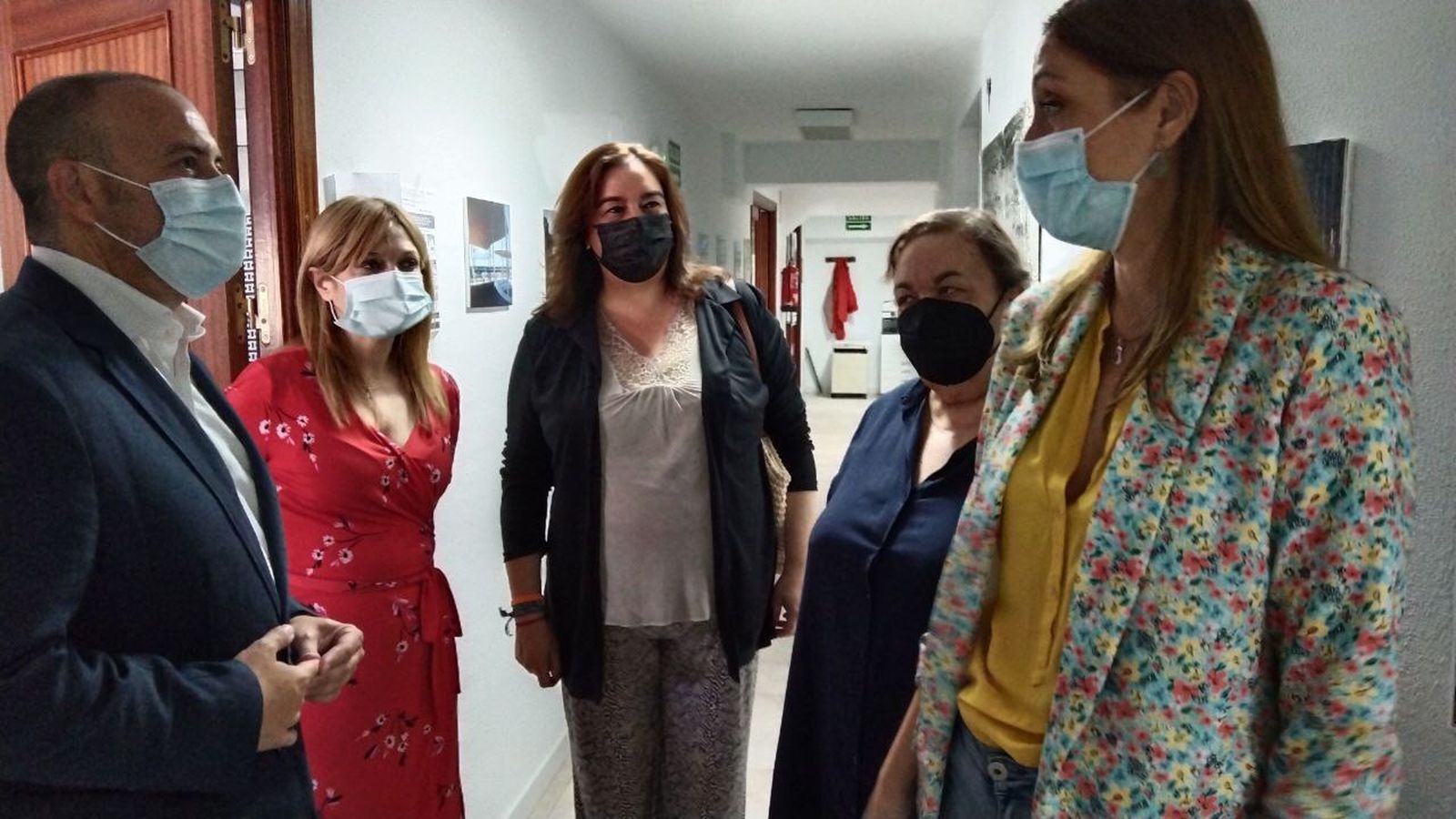 Julio Díaz y María José Peña, con representantes de Cocemfe.