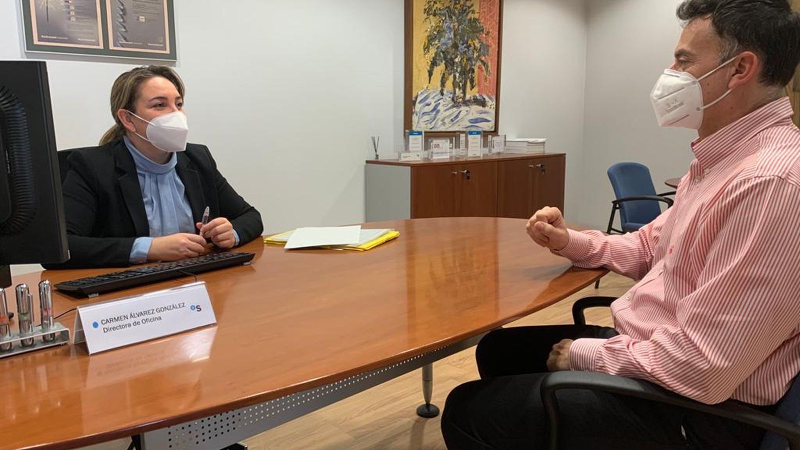 Carmen Álvarez en su oficina.