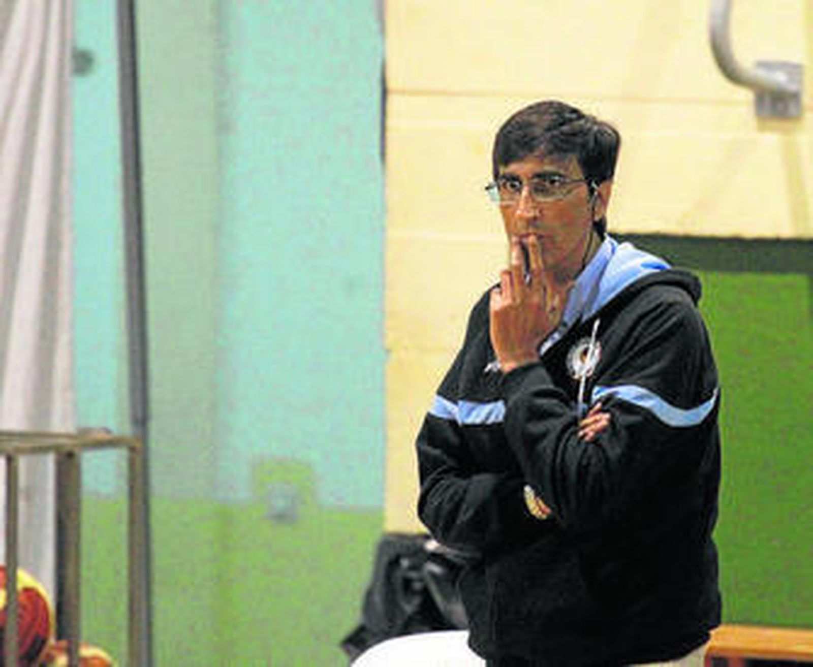 Javi Malla, durante un partido de la ULB de esta temporada.