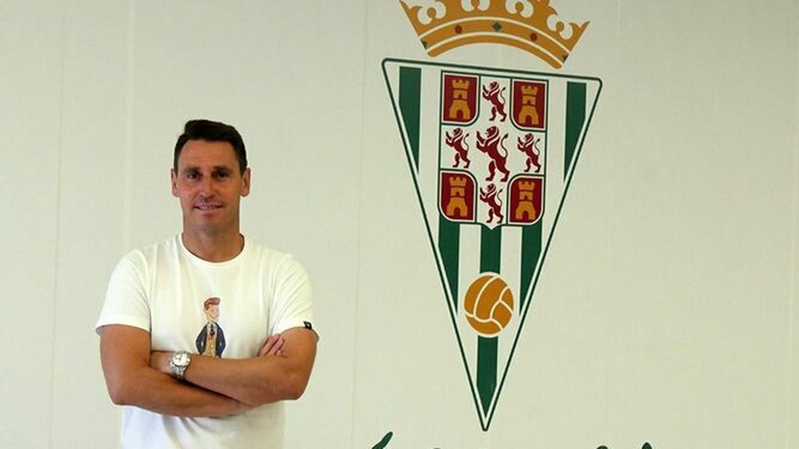 Diego Delgado, en su presentación como entrenador del Córdoba B