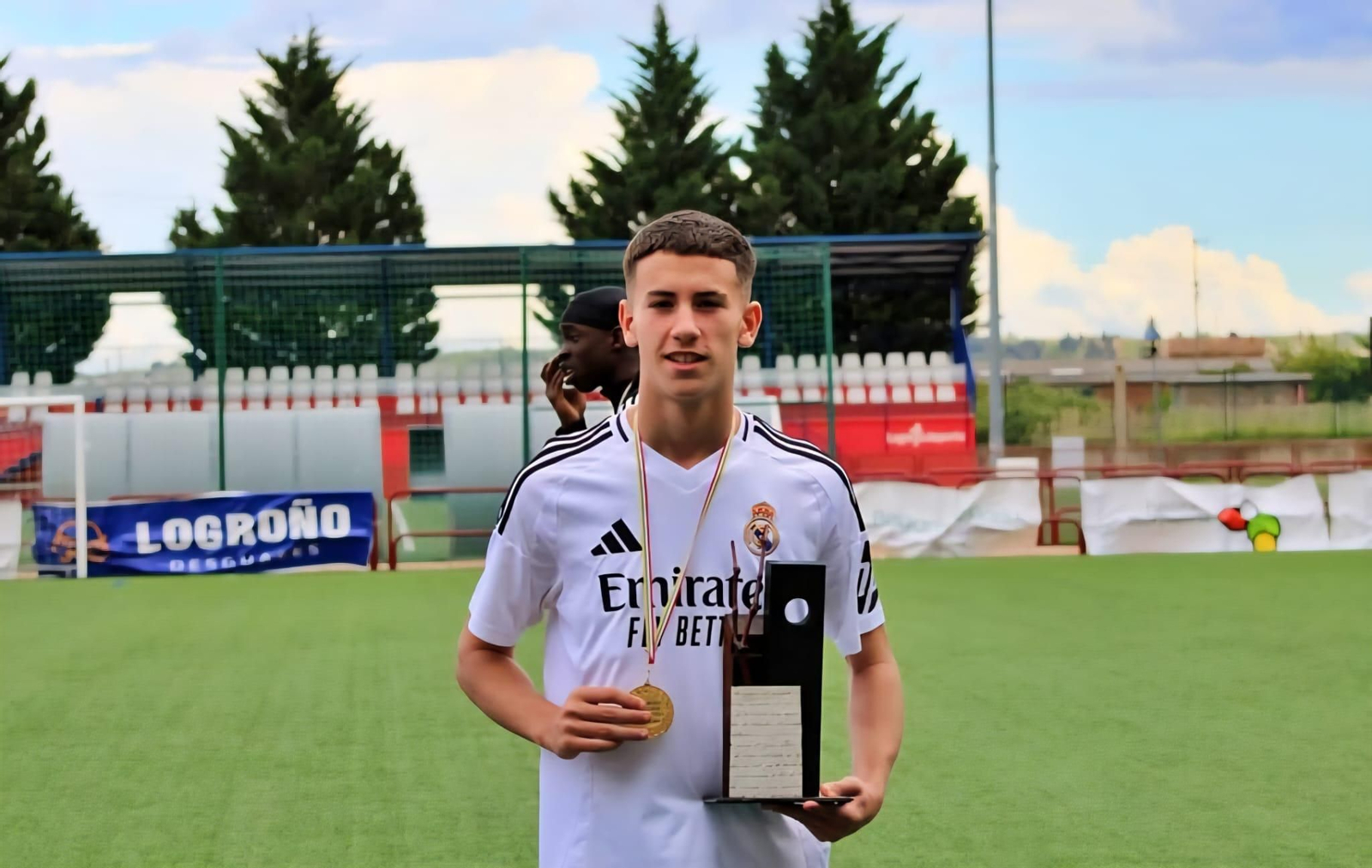 Hugo Moreno, con la camiseta del Real Madrid.