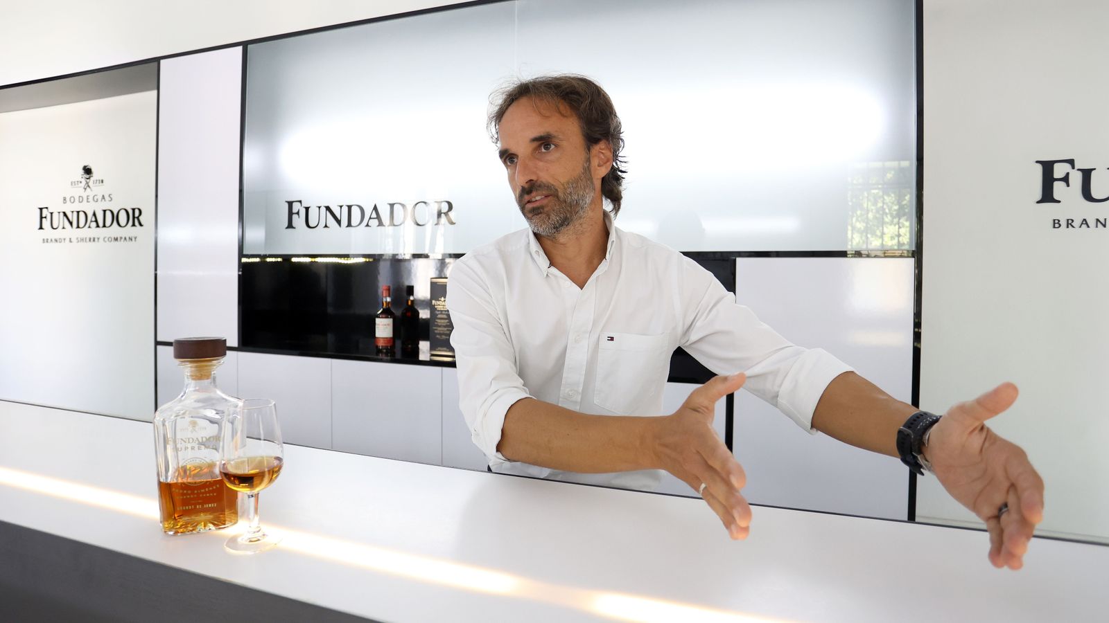 Otro instante de la entrevista.