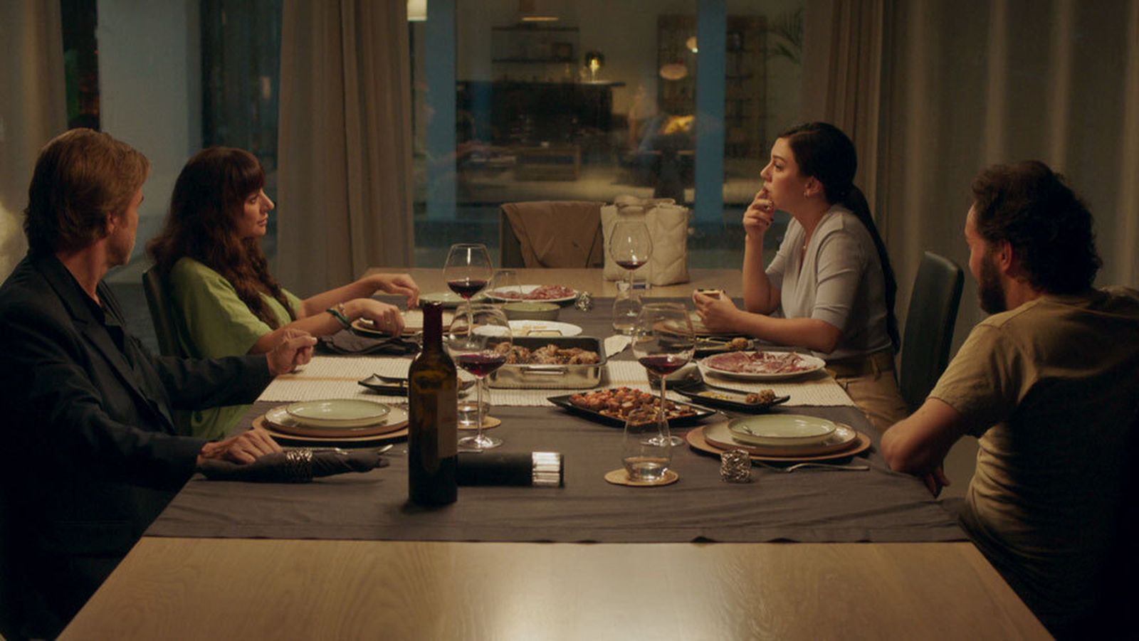 San Juan, Ibarguren, Suárez y Santos en una imagen del filme.