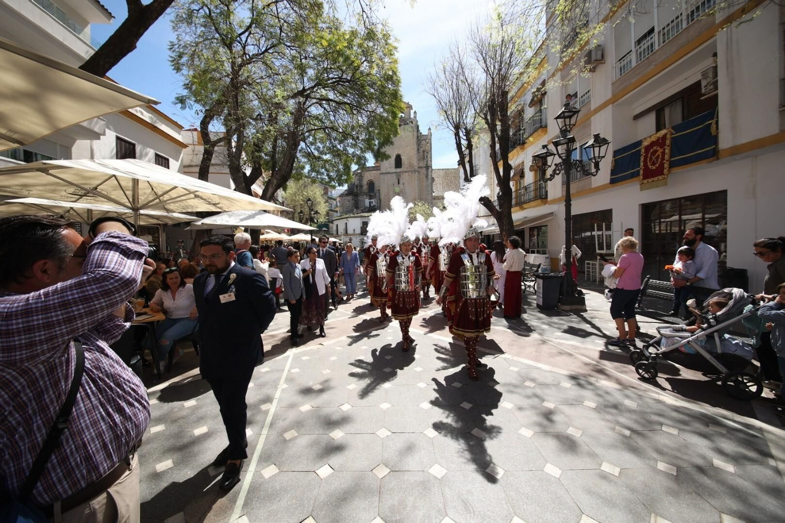 La guardia romana del Señor del Consuelo de la hermandad del Transporte