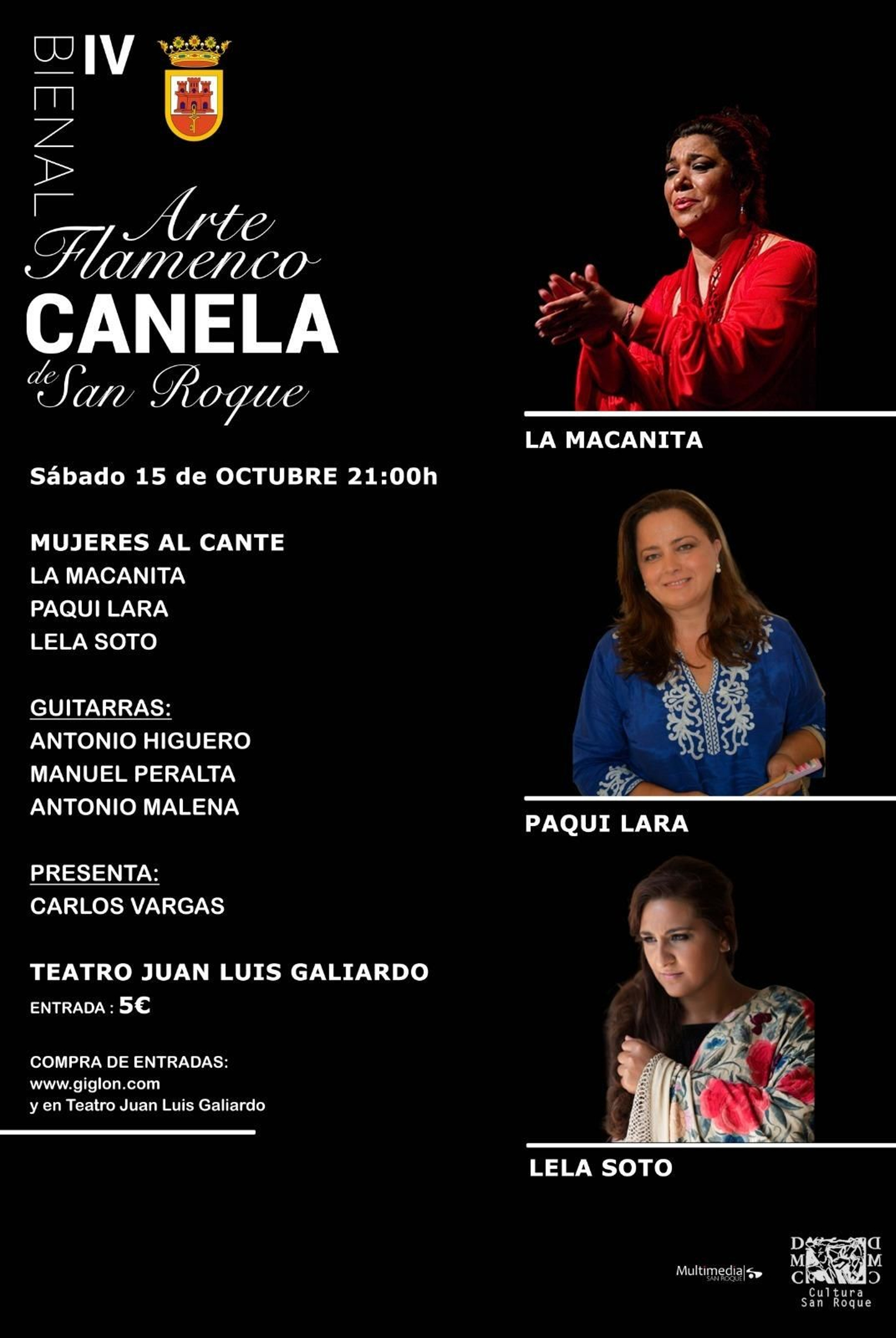 Cartel de la Bienal para el sábado 15 de octubre