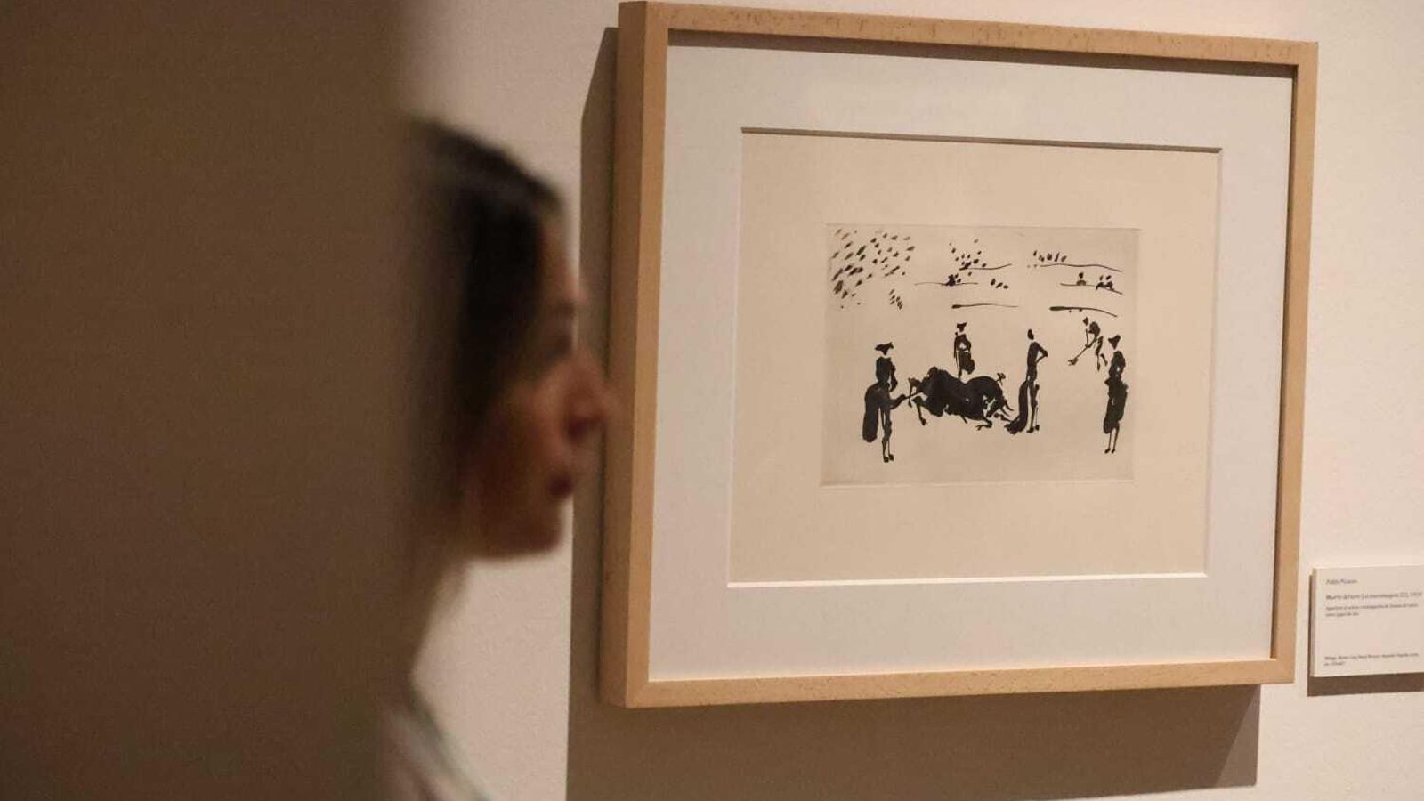 Una de las estampas de Picasso.