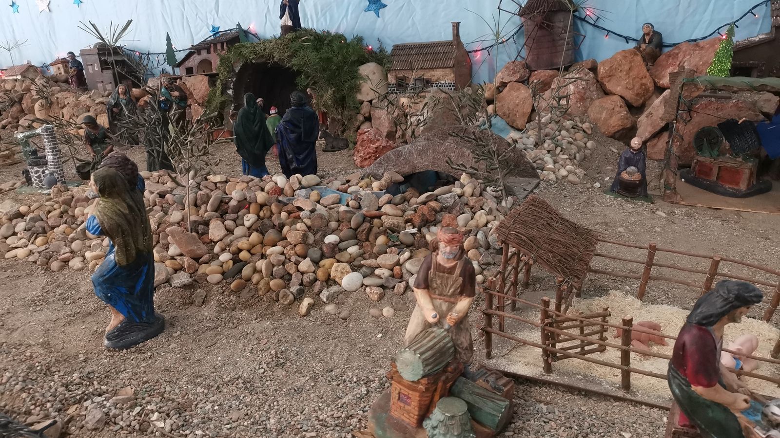 Uno de los belenes instalados en los módulos de la prisión de la capital almeriense.