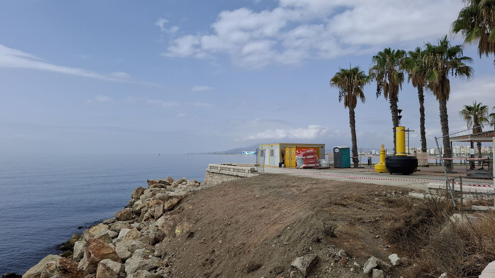 Preparación para el avance de las obras en los Baños del Carmen