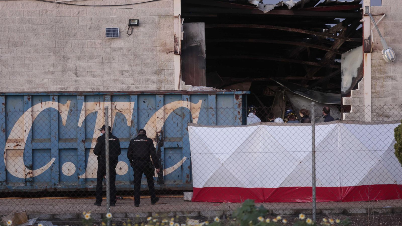 Un detalle de los daños ocasionados en la nave.