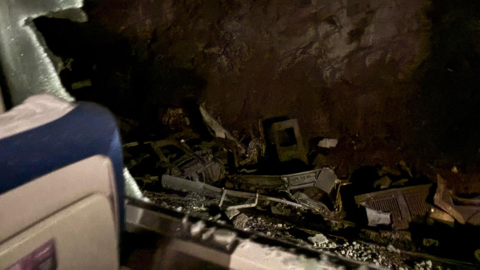 Imagen del tren accidentado.