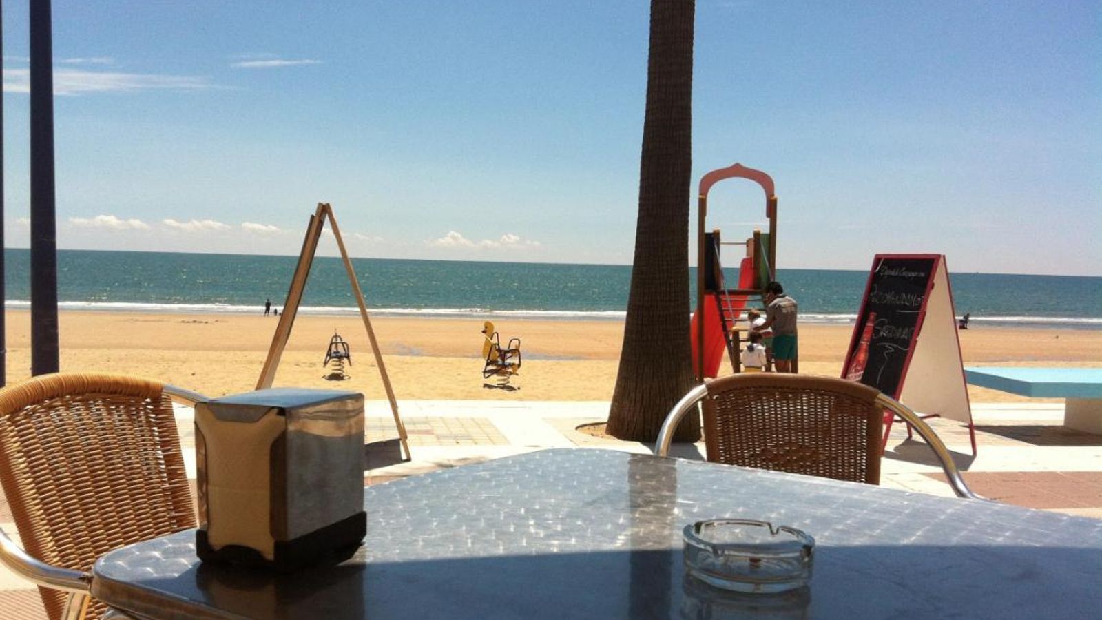El Restaurante Miramar, con vistas a la playa