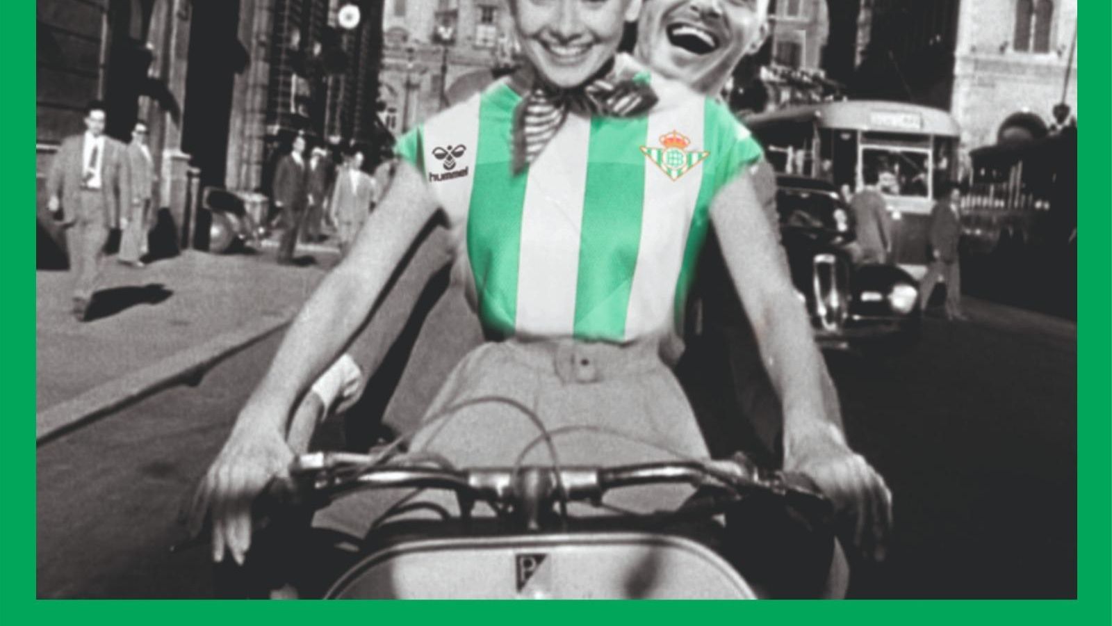 Un montaje muy simbólico de 'Vacaciones en Roma' con Joaquín y la camiseta del Betis.