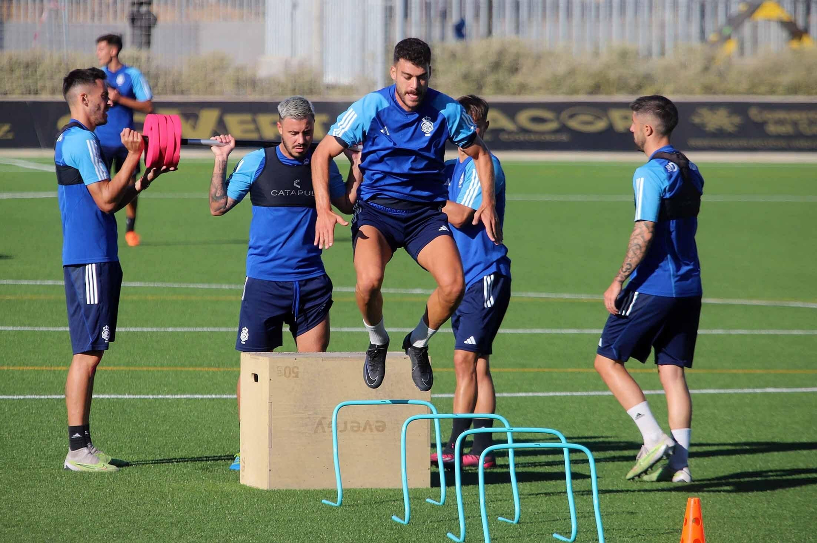 Imágenes del entrenamiento del Recre