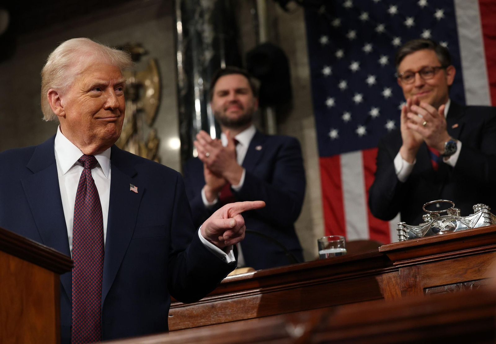 Trump en su discurso ante el Capitolio. Trump en su discurso ante el Capitolio.