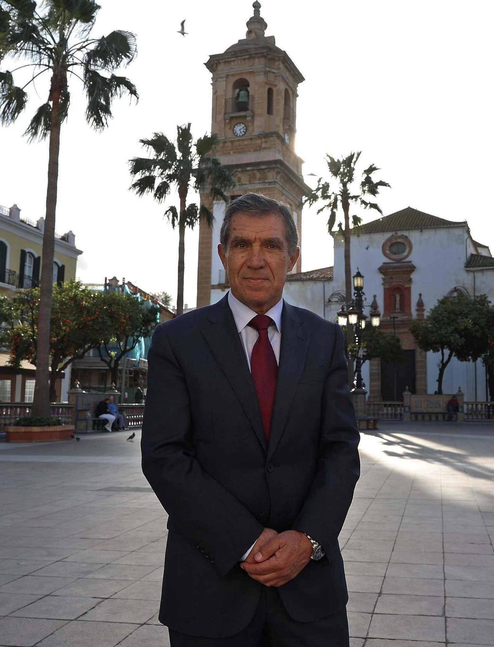 Lorenzo Del Río, en la Plaza Alta de Algeciras.