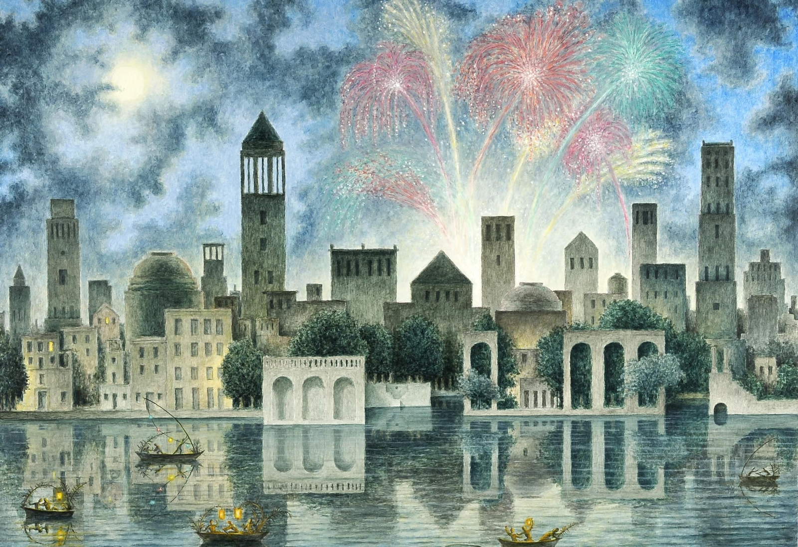 Detalle del cuadro 'Fin de fiesta', de Guillermo Pérez Villalta.