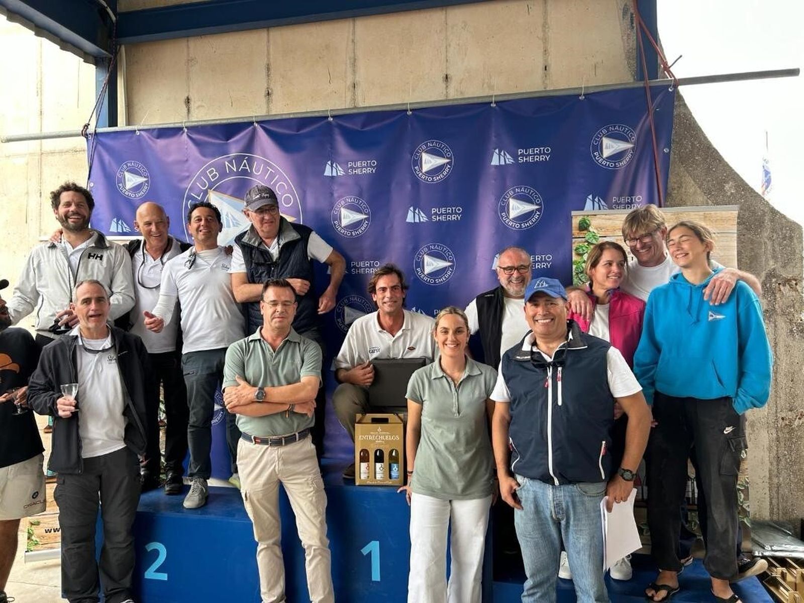 Los ganadores de la Clase ORC B: 1º ‘Vergara’, del Club Náutico Puerto Sherry; 2º ‘Salvora’, del Real Club Náutico  Puerto Sherry, y 3º ‘BUZZ LIGHT YEAR’, del Real Club Náutico del Puerto de Santa María.