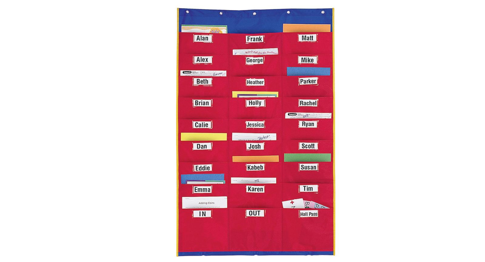 Panel organizador de bolsillos