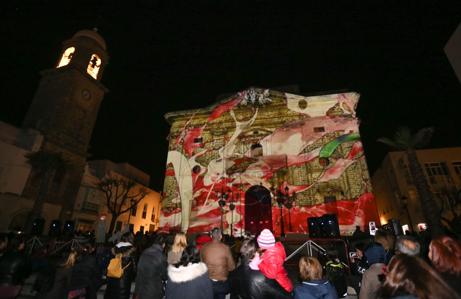 Videomapping en Chiclana en navidades anteriores