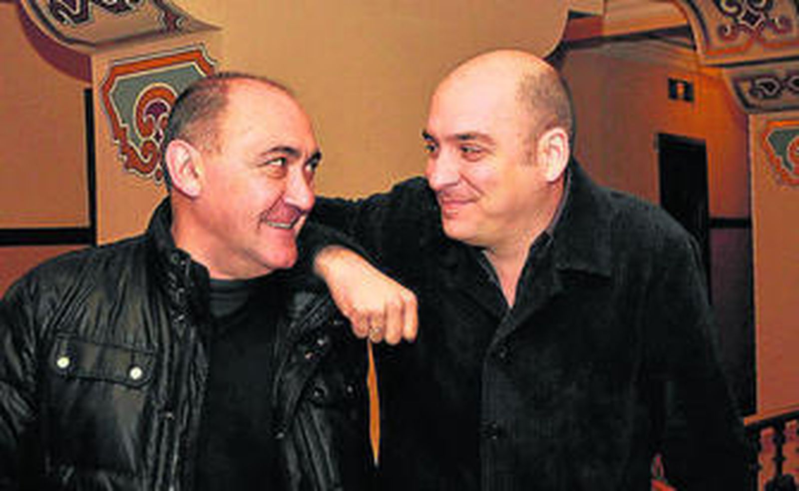 Eduardo Vasco y Arturo Querejeta, ayer en el Lope de Vega.