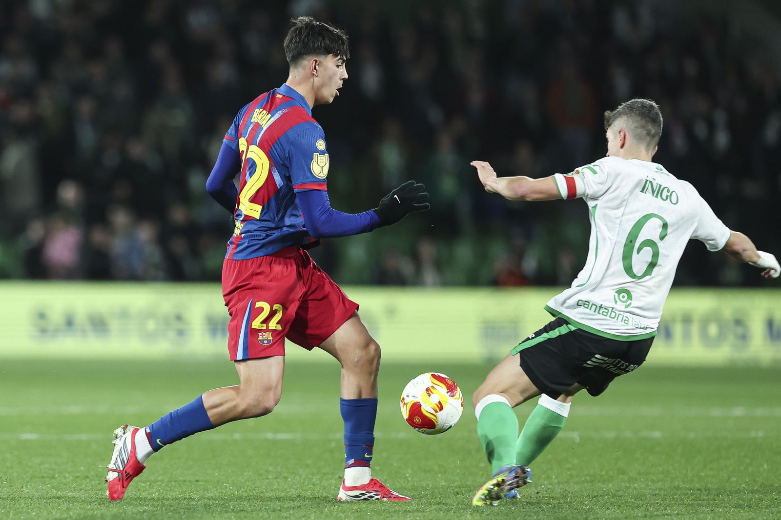 Las fotos del Racing-Barcelona de Copa