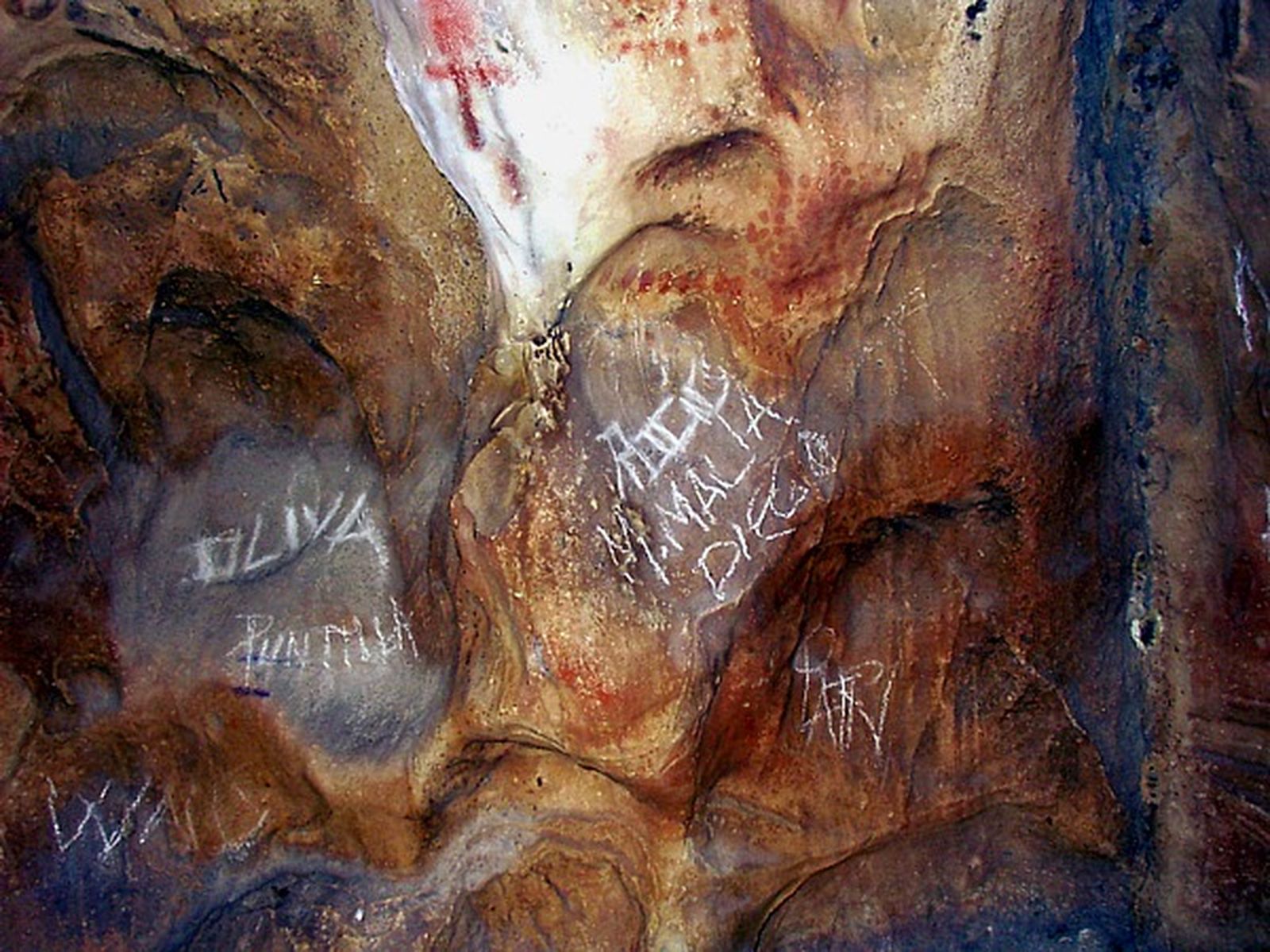 vandalismo sobre pinturas rupestres en un abrigo en el Campo de Gibraltar.