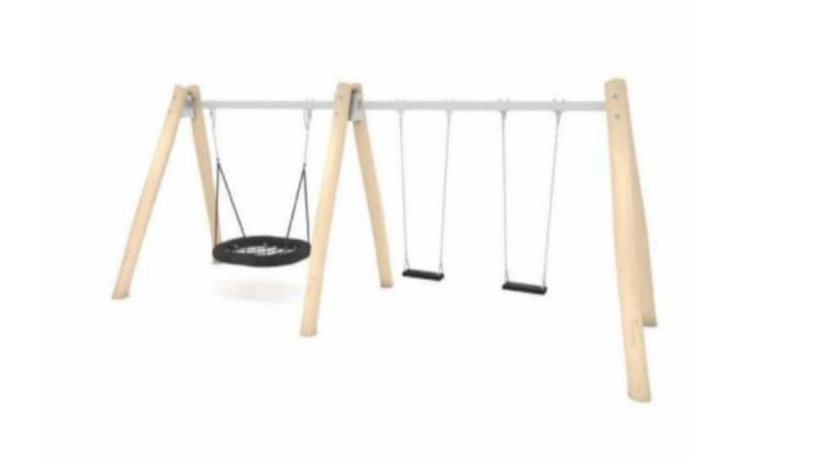 Columpio doble para el parque infantil del foso de las Puertas de Tierra en Cádiz.