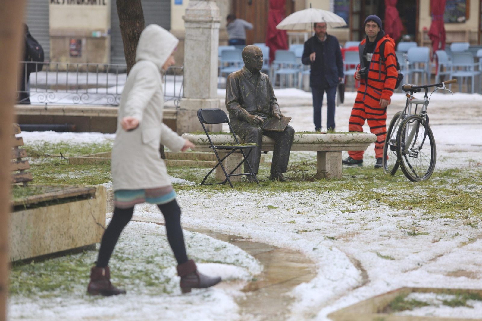 Fotos de la fuerte granizada registrada en Málaga