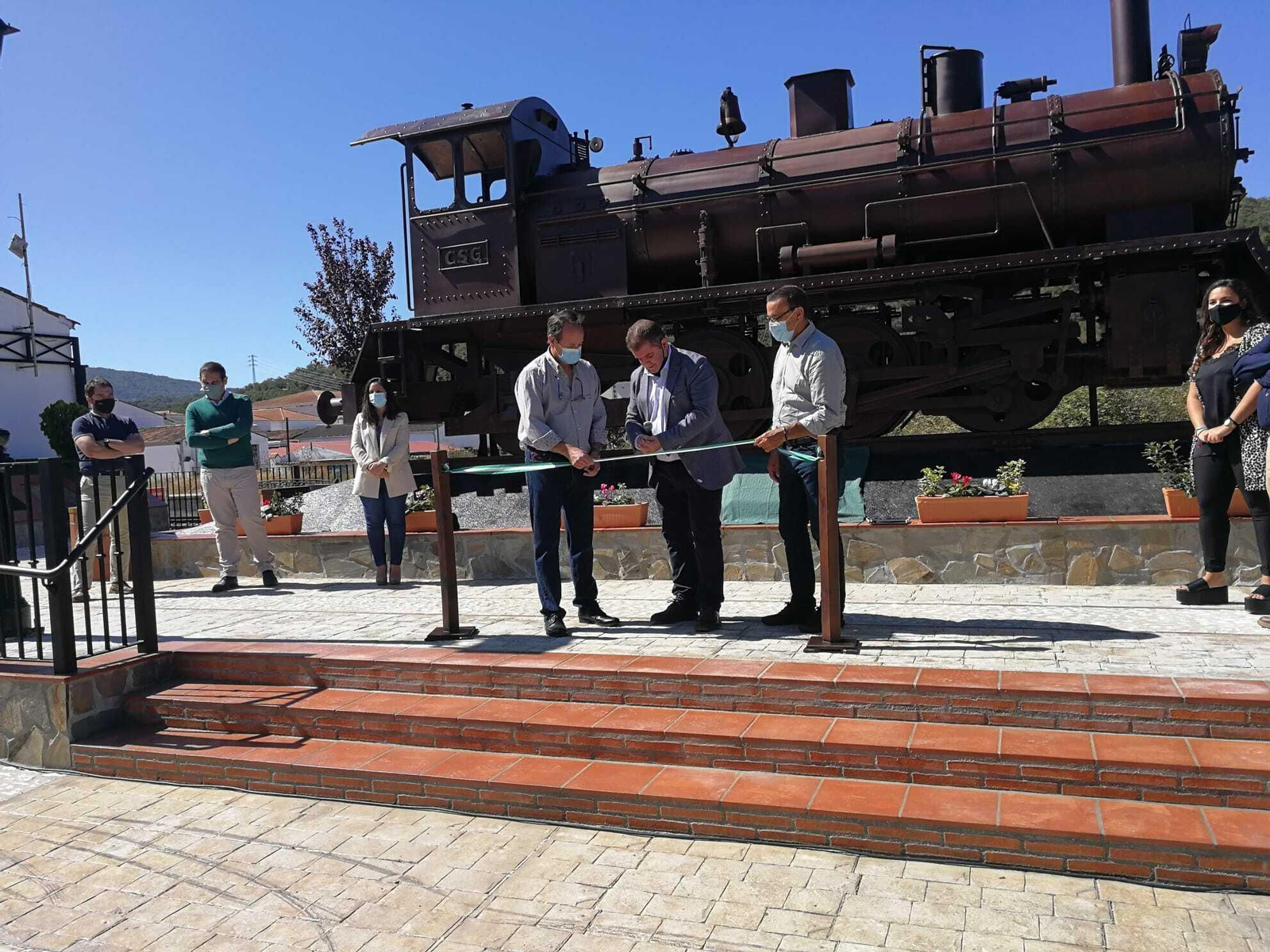 Inauguración de la Plaza del Tren en El Repilado.