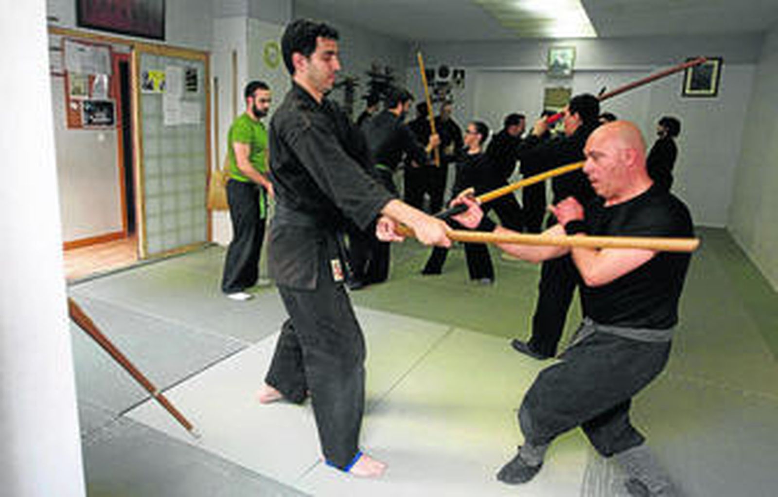 Uno de los momentos del entrenamiento conmemorativo del décimo cumpleaños del Bujinkan Dojo Granada.