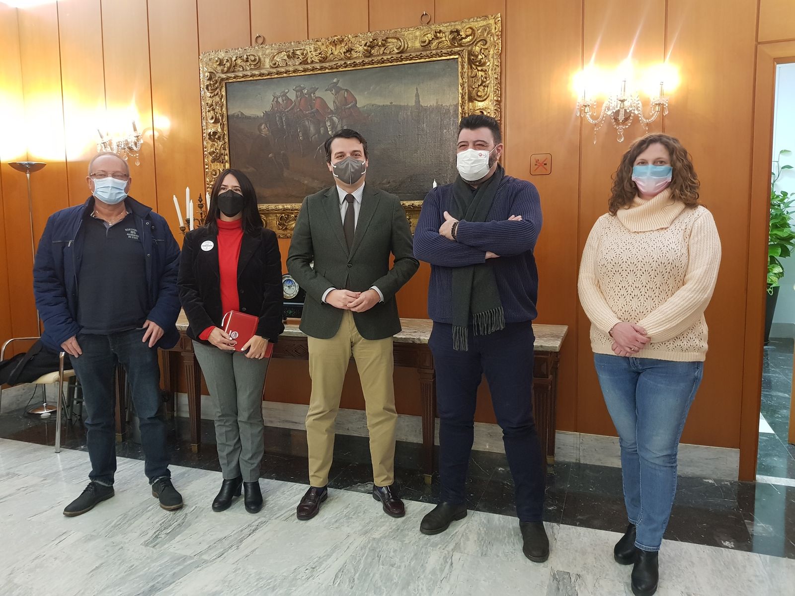 Reunión del alcalde con la nueva ejecutiva de UGT Córdoba.