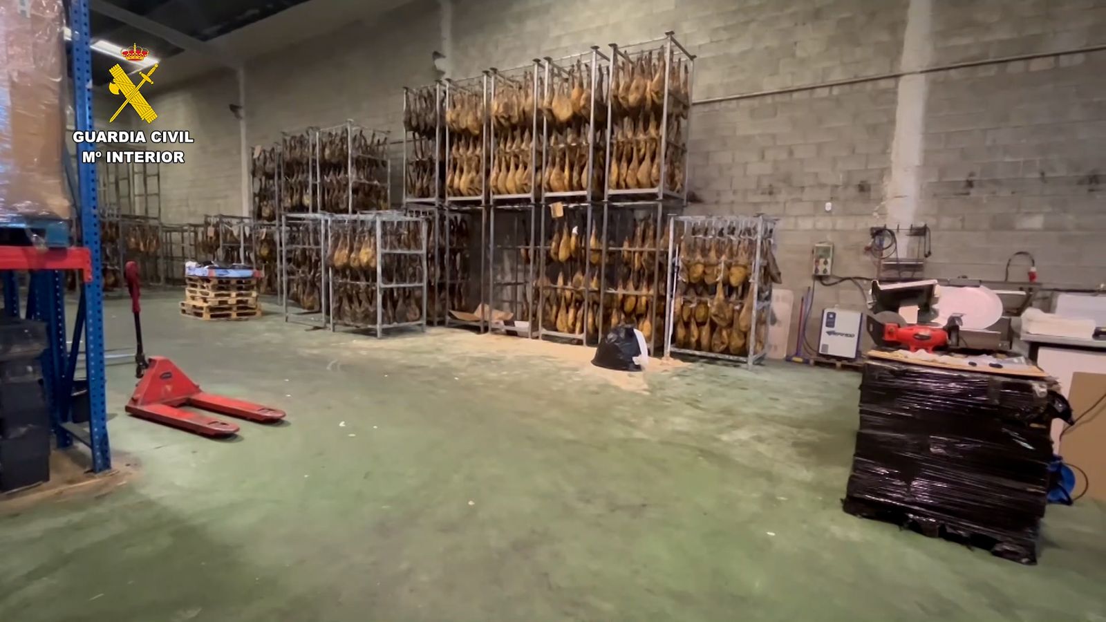 Intervenidos 48.000 kilos de jamones y embutidos fraudulentos en Sevilla