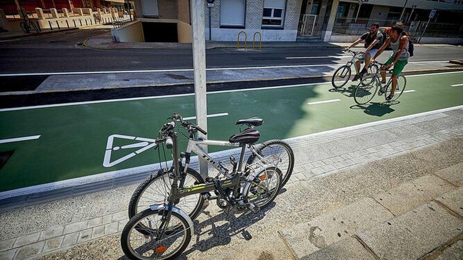 Una imagen del carril bici.