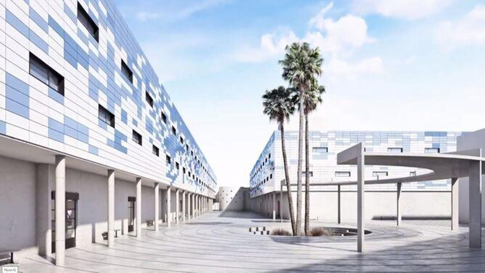 Recreación infográfica del futuro CIE de Algeciras. Recreación infográfica del futuro CIE de Algeciras.